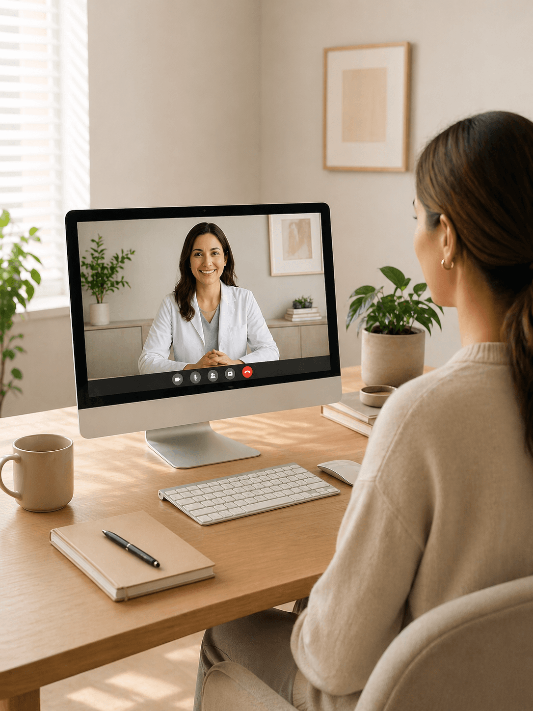 Patient in a telehealth session with a Stillwell Psychiatry provider